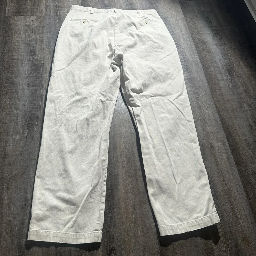 Polo Ralph Lauren‎ Pants Mens 36x30 Beige Chino Pleated Front Cotton Casual